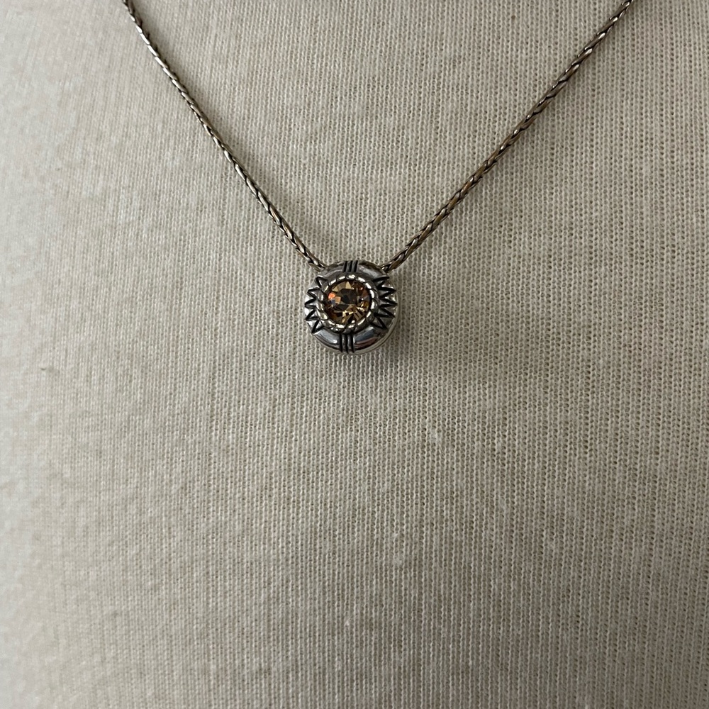 Brighton vintage double sided stone necklace